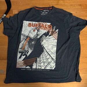 Buffalo David Bitton Men's Dark Blue Graphic Tee